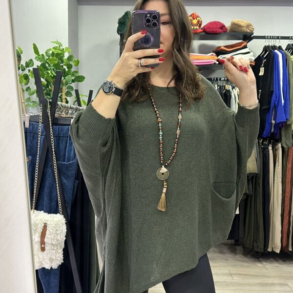 Haki Asimetrik Tek Cep Merserize