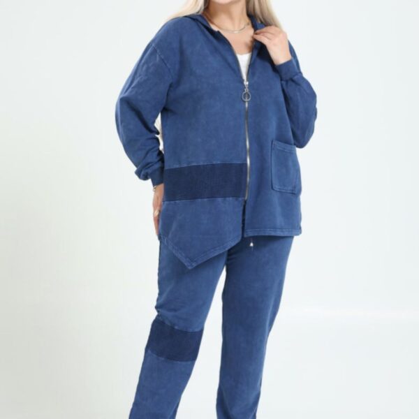 Yıkamalı Siena Mavi Takım